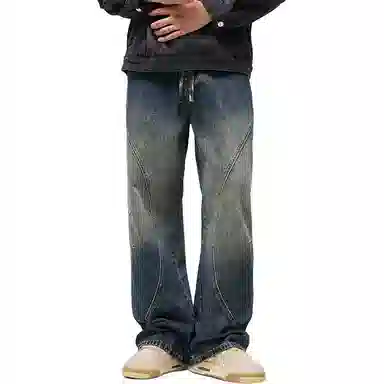 JASONWOOD Busy Denim Series Loose Fit Cargo Jeans Blue