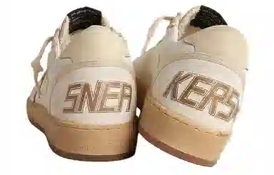 Golden Goose Ball Star White Brown Vintage