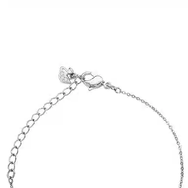 Swarovski Key Clover Pendant Necklace Silver