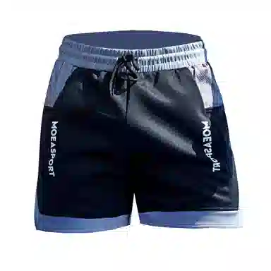 墨立方 脚边开叉设计防掉隐形拉链更自如运动短裤 男款