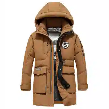 鸭鸭 休闲百搭户外防风御寒徽章保暖宽松羽绒服 男女同款