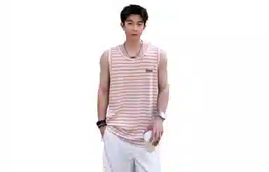 王者荣耀 标语款 美式复古条纹宽松舒适居家户外通勤健身休闲百搭潮流时尚圆领背心 男女同款