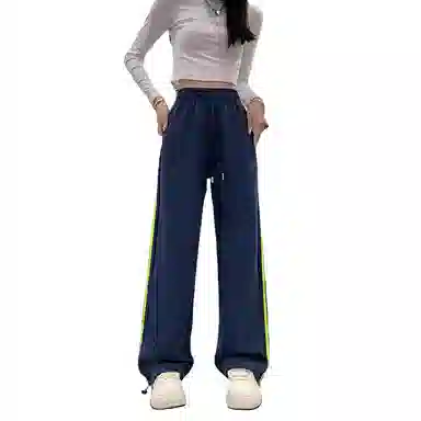 莫代尔 美式宽松垂感束脚三杠厚款休闲裤 女款