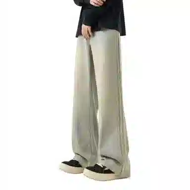 王者荣耀 标语款 美式复古设计做旧水洗直筒字母基础款高街休闲显瘦垂感长裤牛仔裤 男女同款