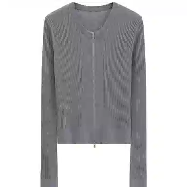 GAP Double Zipper Knit Cardigan