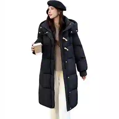 鸭鸭 中长款时尚百搭高克重加厚保暖羽绒服 女款