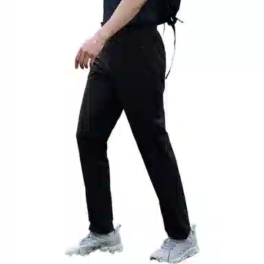 探路者 纯色舒适透气运动休闲裤 男款 黑色