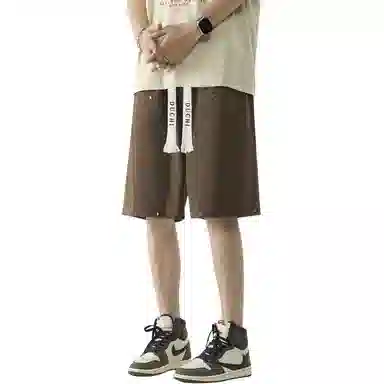 独驰 春季简约亲肤垂感柔顺铆钉设计工装休闲短裤 男女同款