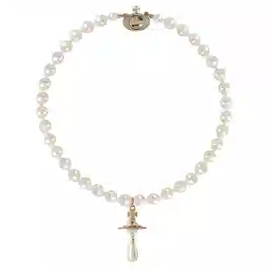 Vivienne Westwood One Row Pearl Drop Choker