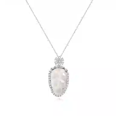 骊碧 金枝玉叶 新中式国潮风轻奢高级感小众设计可调节锁骨链 玉髓 项链 女款