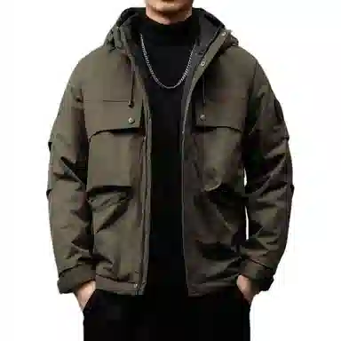 贵色  高端美式户外纯色  防水冲锋衣 男款