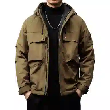 贵色  高端美式户外纯色  防水冲锋衣 男款