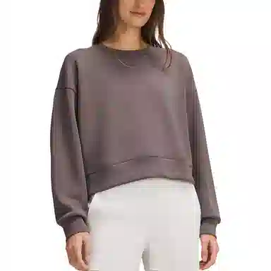 lululemon Softstreme Perfectly Oversized Cropped Crew Espresso