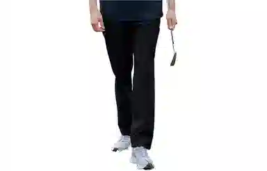探路者 纯色舒适透气运动休闲裤 男款 黑色