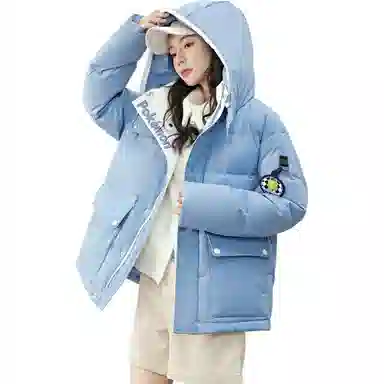 鸭鸭 气质时尚可爱连帽防风抗寒保暖羽绒服 女款