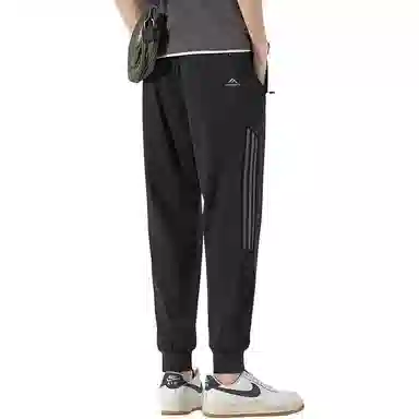 顶峰保罗 冰丝薄款速干弹力束脚九分裤潮牌百搭时尚潮流复古简约运动休闲裤 男女同款