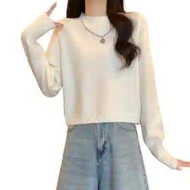 水中花 洋气加厚短款气质针织衫 女款