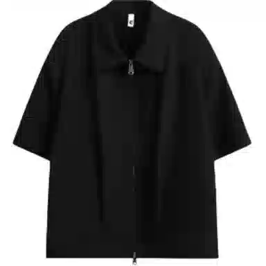 布客行 美式高街潮牌时尚个性设计感纯色日常通勤基础款休闲翻领宽松夹克外套 男女同款