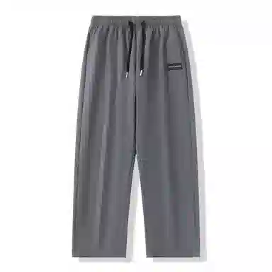 顶峰保罗 冰丝速干薄款字母直筒运动长裤情侣款宽松透气高级感显瘦显高垂感阔腿休闲裤 男女同款