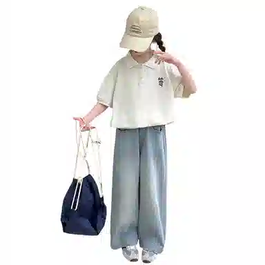 木木屋休闲运动套装 舒适轻盈柔软透气 米白色 儿童款