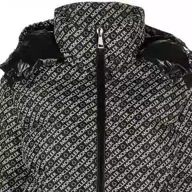 Moncler SS22 Logo Puffer Jacket Black