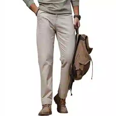 季言 直筒纯色百搭休闲裤 男款