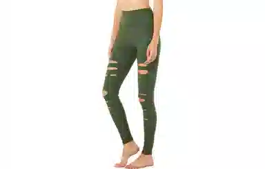 alo yoga HIGH-WAIST RIPPED WARRIOR LEGGING
