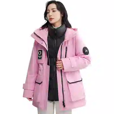 鸭鸭 三合一保暖户冲锋衣外防寒羽绒服 女款