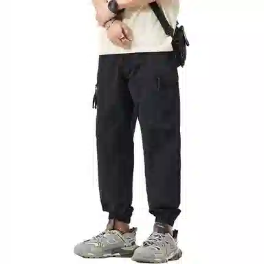 童先森 薄款速干工装美式宽松束脚九分休闲裤 男款
