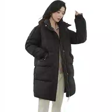 鸭鸭 休闲纯色加厚保暖羽绒服 女款