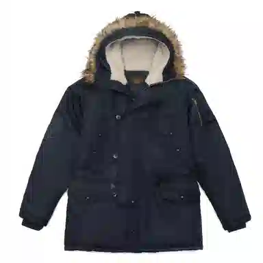 AKCLUB Vintage Quilted Hooded Coat Military Gray