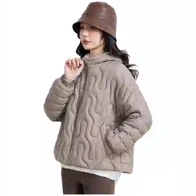 鸭鸭 轻薄连帽休闲通勤时尚百搭韩版短款羽绒服 女款