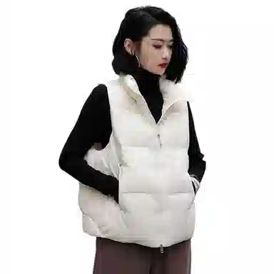 鸭鸭 百搭休闲纯色立领立领短款羽绒服 女款