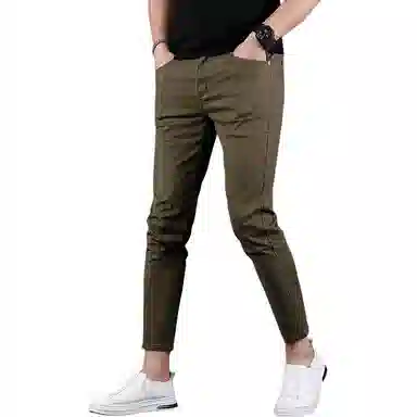 吉肯蒂 薄款九分休闲修身小脚牛仔裤 男款
