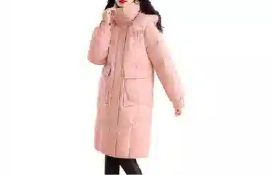 鸭鸭 连帽大口袋韩版休闲连帽羽绒服 女款