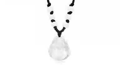 月斐 转运珠弥勒佛观音菩萨 本命年平安白大肚弥勒佛黑绳 复古国潮转运笑佛 玉髓 项链 男女同款情侣款