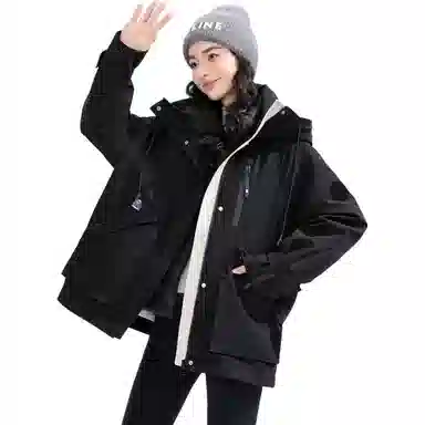 鸭鸭 三合一保暖户冲锋衣外防寒羽绒服 女款