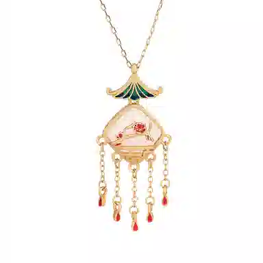 彤彤兔 复古国风旗袍首饰 铜 项链 女款