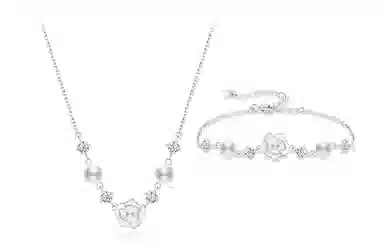 WANLIACC Dream Camellia Necklace S925 Silver