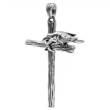 【可定制刻字】 白木黑冰 鸦魂圣架 新中式潮流时尚高级感百搭小众设计 银合金 项链 男款 礼盒 送男生好物 男朋友 男士 学生