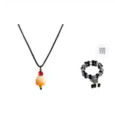 【到手2件】 素于 小众设计天官赐福轻奢高级时尚百搭开运#好运 白玉菩提 项链 男女同款情侣款