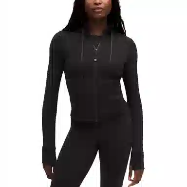 lululemon Hooded Zip Jacket Khaki