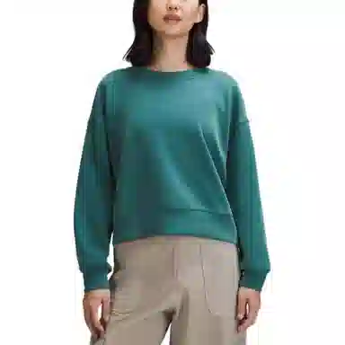 lululemon Softstreme Perfectly Oversized Cropped Crew Espresso