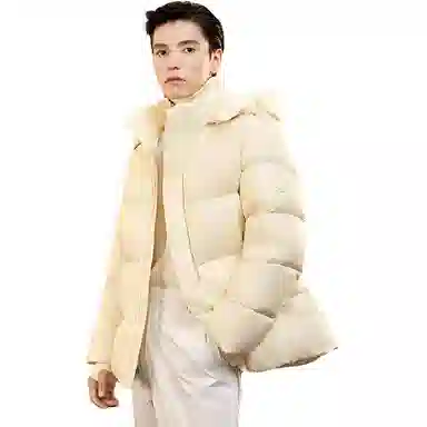 鸭鸭 百搭短款纯色羽绒服 男女同款