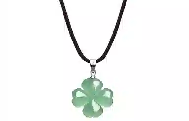 石头记 幸运四叶草玉佩吊针锁骨链 新中式国风百搭配饰 好运转运首饰 礼盒款 东陵玉 项链 女款