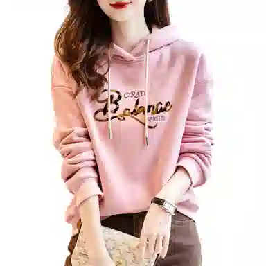 【dme】 休闲宽松连帽字母卫衣 女款