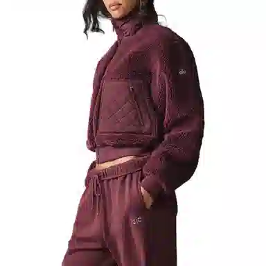 Alo Yoga Sherpa Edge Bomber Ivory