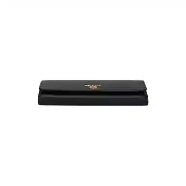 Prada Saffiano Flap Wallet Black