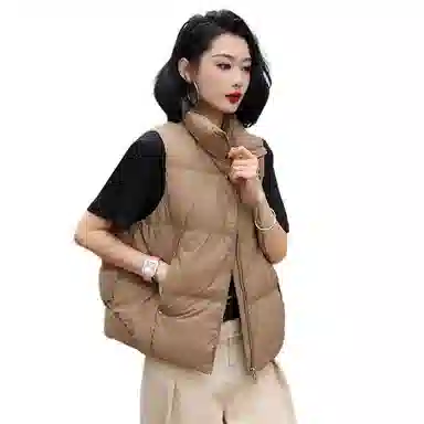 鸭鸭 百搭休闲纯色立领立领短款羽绒服 女款