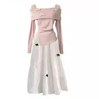 木清清 法式简约气质长袖时尚裙装套装 女款